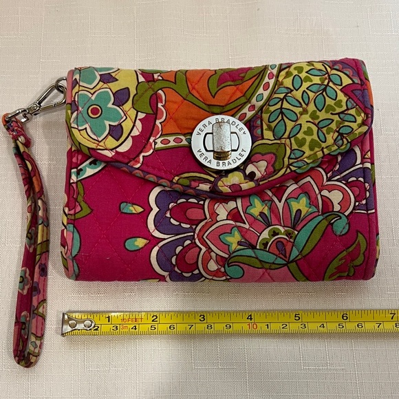 Vera Bradley Pink Swirls Wallet Wristlet - Picture 1 of 9